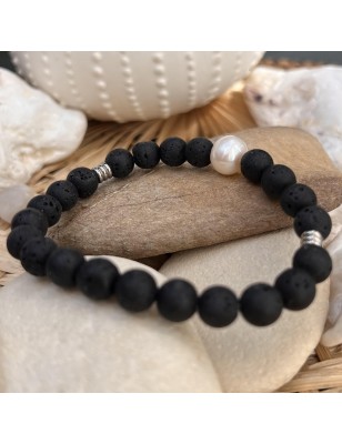 pierres de lave bracelet homme perle d'eau douce prix