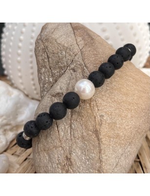 pierres de lave bracelet homme perle d'eau douce prix