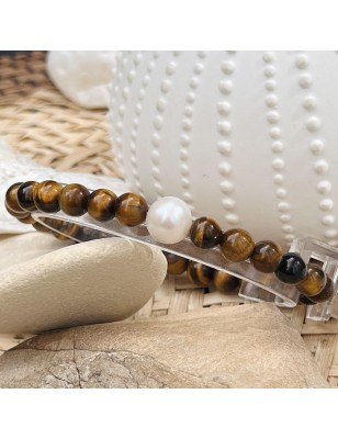 signification oeil de tigre Bracelet Perle eau douce blanche prix