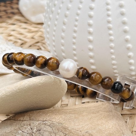 signification oeil de tigre Bracelet Perle eau douce blanche prix