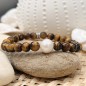 Bracelet Homme Perle d'Eau Douce - Oeil de Tigre