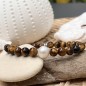 Freshwater Pearl Man Bracelet - Tiger Eye