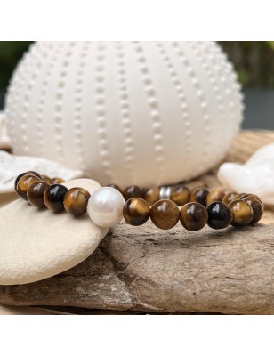 signification oeil de tigre Bracelet Perle eau douce blanche prix