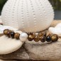 Herren-Süßwasserperlenarmband – Tigerauge