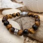 White Tahitian Pearl Bracelet - Tiger Eye