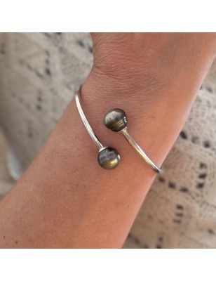 toi et moi bracelet femme perles noire de culture de Tahiti prix