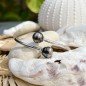 Jonc - Tahitian Pearl Bangle - Rhodium Silver - 11/12mm