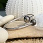 Jonc - Tahitian Pearl Bangle - Rhodium Silver - 11/12mm