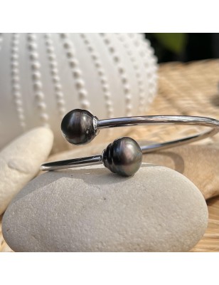 toi et moi bracelet femme perles noire de culture de Tahiti prix