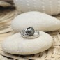 Doha - Tahitian Pearl Ring - Rhodium Silver