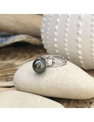 adjustable open ring tahitian cultured pearls price - perla tahiti - what is the best woman gift for valentine's day?