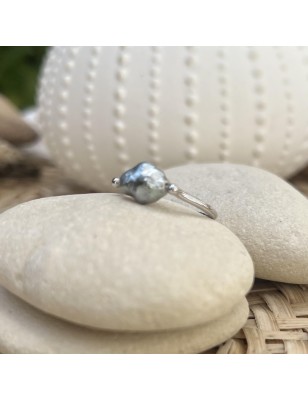 perle naturelle bague argent keshi de Tahiti prix - quel bijou offrir pour la saint-valentin ?