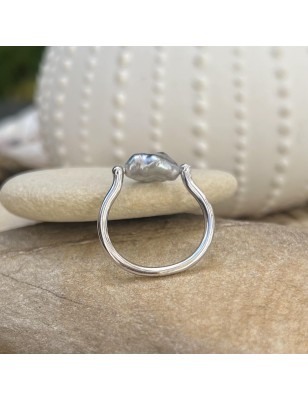 perle naturelle bague argent keshi de Tahiti prix - quel bijou offrir pour la saint-valentin ?