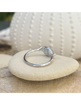 perle naturelle bague argent keshi de Tahiti prix - quel bijou offrir pour la saint-valentin ?