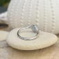 Āivi - 灰蓝色 Keshi 戒指 - 镀铑银 - 尺寸 55