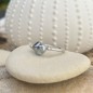 Āivi - Ring Keshi Grau Blau - Rhodiniertes Silber - Größe 55