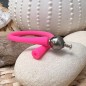 Braccialetto per bambini con perla di Tahiti - Gomma rosa