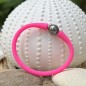 Braccialetto per bambini con perla di Tahiti - Gomma rosa