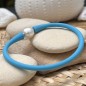 White freshwater pearl blue bracelet