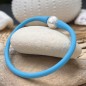 Bracelet Homme Perle d'Eau Douce -  Rubber Bleu