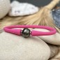 Pulsera de rosa con perla negra de Tahití