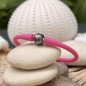Armband aus tahitischer schwarzer Perle mit Rose