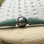 Blue Pink Tahitian Pearl Bracelet - 8.96mm