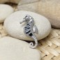 Tūpā - Seahorse Pendant - Black Enamel - Rhodium Silver