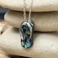 Flip-Flops Pendant - Abalone - Rhodium Sterling Silver