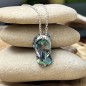 Flip-Flops Pendant - Abalone - Rhodium Sterling Silver