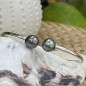 Tahitian Pearls - Silver You and Me bracelet