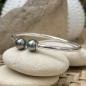 Tahitian Pearls - Silver You and Me bracelet