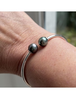 buy silver woman bracelet with tahitian pearls price - tahitian jewerly - tahitian jewerly stores