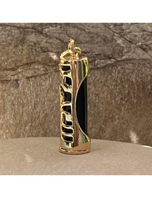 meaning tiki gold pendant price black agate - tahitian jewerly for men - tahiti jewerly
