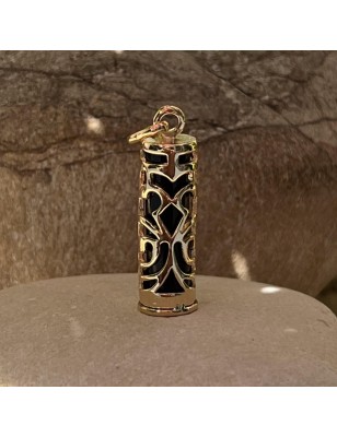 meaning tiki gold pendant price black agate - tahitian jewerly for men - tahiti jewerly