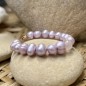 Bracciale per bambini con perle d'acqua e quarzo rosa