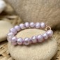 Bracciale per bambini con perle d'acqua e quarzo rosa