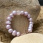 Bracciale per bambini con perle d'acqua e quarzo rosa