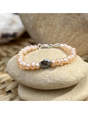 vraies perles d eau douce bracelet enfant perle de Tahiti prix