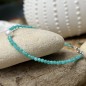 Pulsera de amazonita y perlas de agua dulce