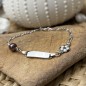 جورميت كرة قدم ولؤلؤة تاهيتي - فضة مطلية بالروديوم