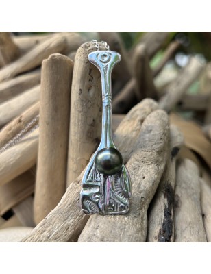 pagaie en pendentif homme maori perle de Tahiti prix