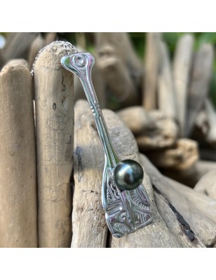 tahitian cultured pearl maori pendant price - paddle pendant for men