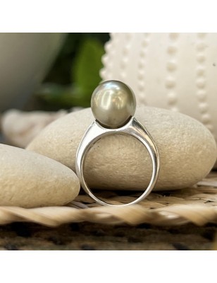 big tahitian pearl silver ring price - genuine pearl from tahiti on silver ring