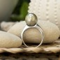 Anillo de perla de Tahití color champán de 11,41 mm