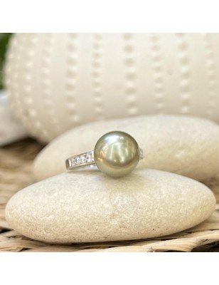 prix bague argent grosse perle de Tahiti prix