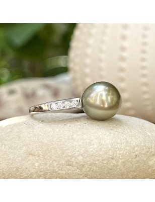 big tahitian pearl silver ring price - genuine pearl from tahiti on silver ring