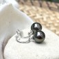 Vaiata - Boucles d'oreilles argent 925/00 perles de Tahiti