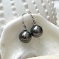 Vaiata - Boucles d'oreilles argent 925/00 perles de Tahiti