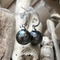 Vaiata - Boucles d'oreilles argent 925/00 perles de Tahiti